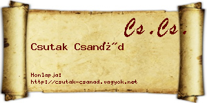 Csutak Csanád névjegykártya